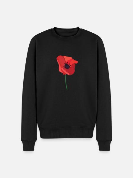 british legion poppy day - Men's Premium Organic Jumper - black