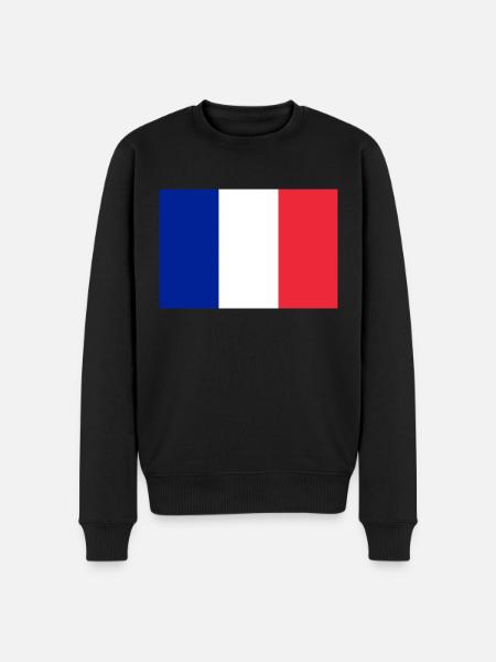 Flag France - Men's Premium Organic Jumper - black