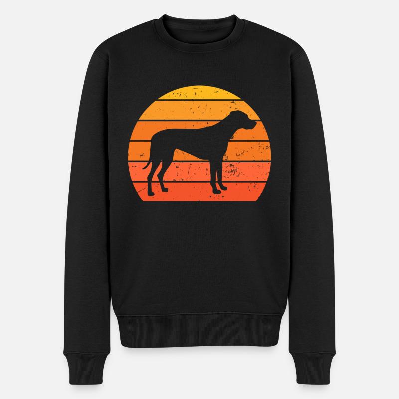 Rhodesian Ridgeback Lover Gift Vintage Sunset Dog - Männer Premium Bio Pullover - Schwarz