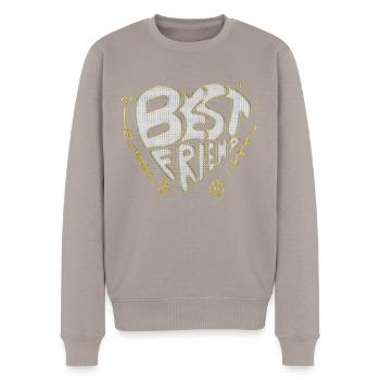 Meilleurs ami - Pull Premium bio Homme - taupe - Devant - Nico (187cm)