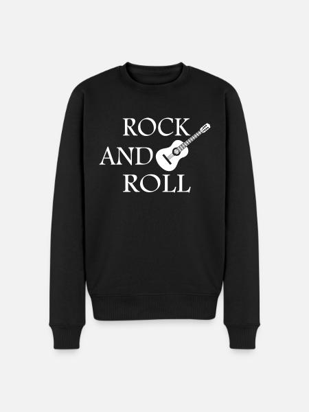 Rock Music Rock and Roll - Men's Premium Organic Jumper - black