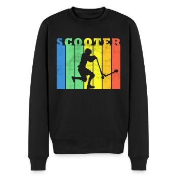 Stunt Scooter Jungen Tretroller Teenager Roller - Männer Premium Bio Pullover - Schwarz - Vorne - Nico (187cm)