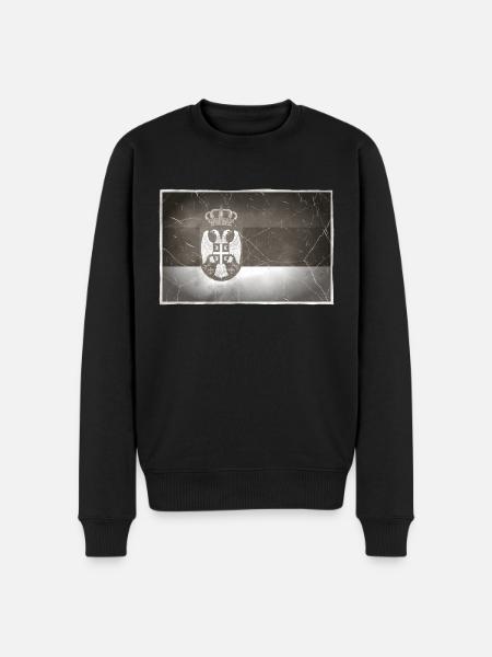 Serbien - Männer Premium Bio Pullover - Schwarz