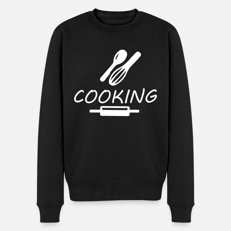 Cooking Bake Kitchen - Men's Premium Organic Jumper - black