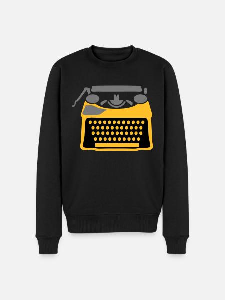 machine write - Men's Premium Organic Jumper - black