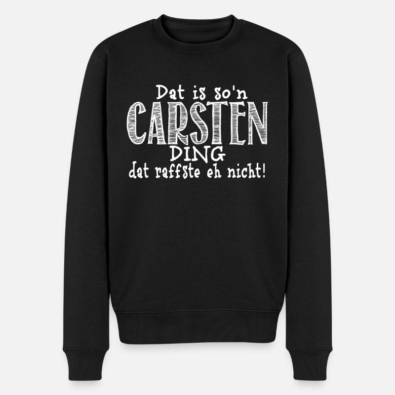 Carsten - Männer Premium Bio Pullover - Schwarz