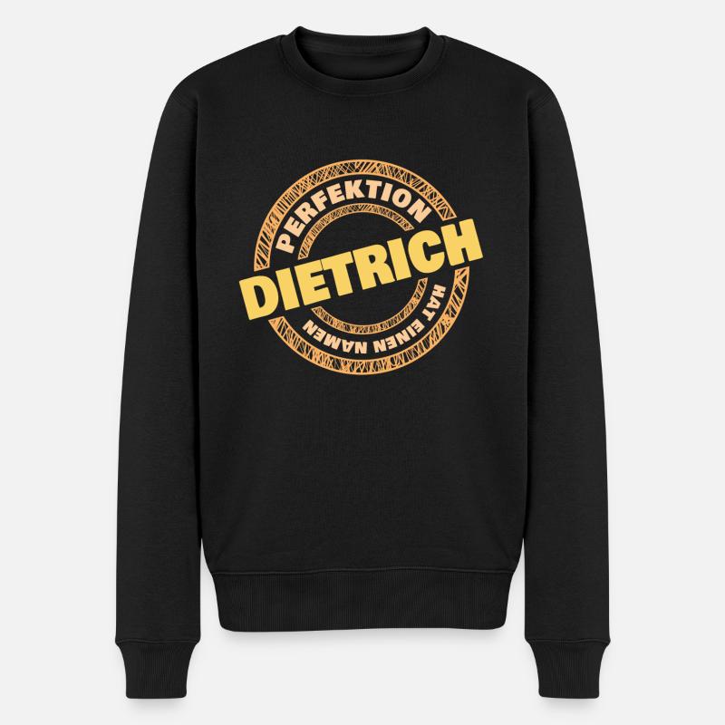 Perfektion dietrich - Männer Premium Bio Pullover - Schwarz