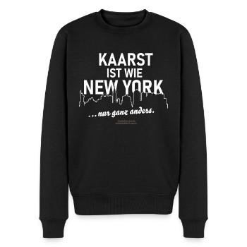 Kaarst - Männer Premium Bio Pullover - Schwarz - Vorne - Nico (187cm)