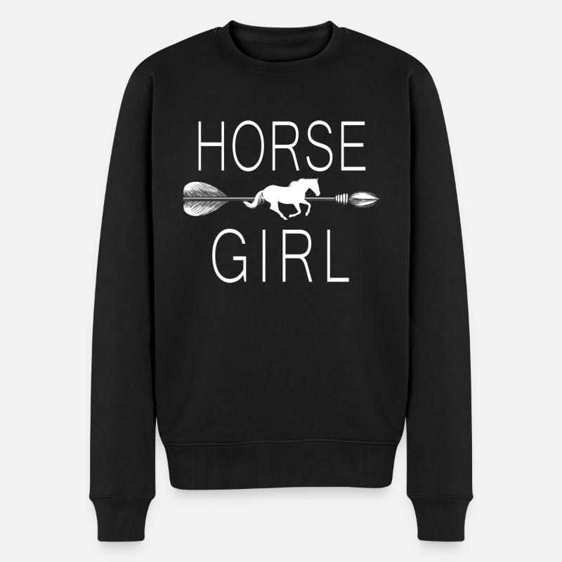 fille de cheval - Pull Premium bio Homme - noir