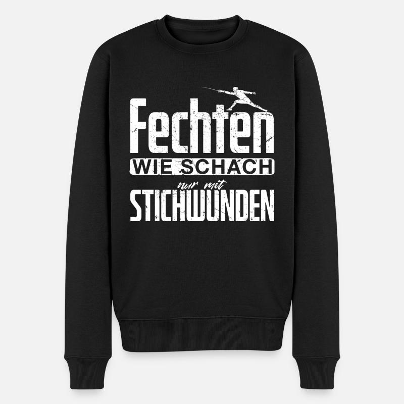 Fechten Fechten - Männer Premium Bio Pullover - Schwarz