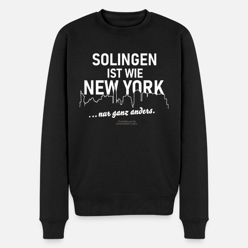 Solingen - Männer Premium Bio Pullover - Schwarz