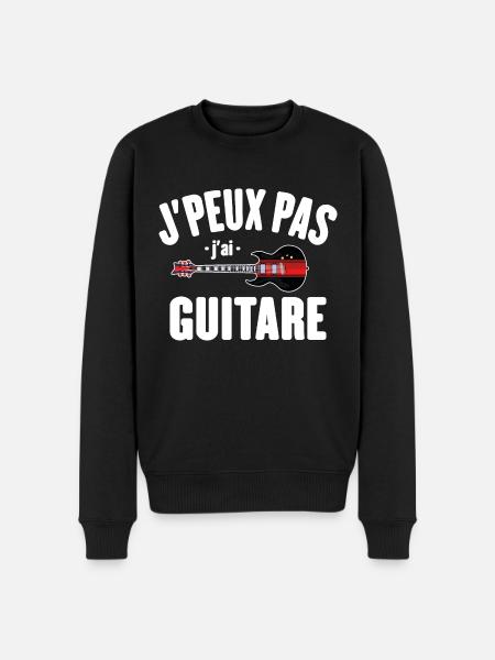 Je Peux Pas J'ai Guitare Cadeau Guitariste - Pull Premium bio Homme - noir