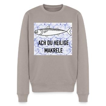 Sacred mackerel - Men's Premium Organic Jumper - taupe - Front - Nico (187cm)