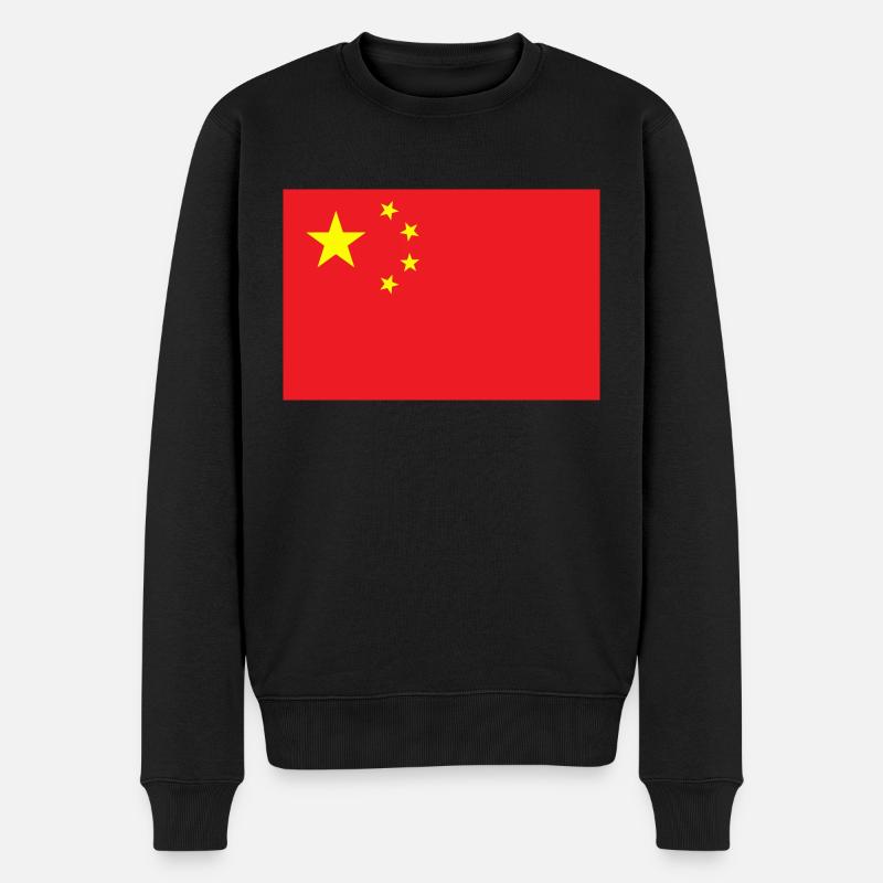 Drapeau Chine / China flag - Pull Premium bio Homme - noir