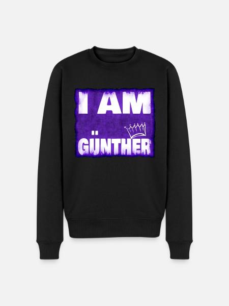King Günther Name - Men's Premium Organic Jumper - black
