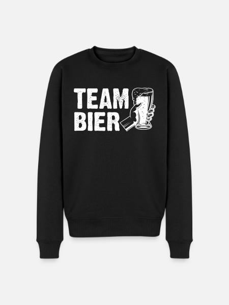 Team Bier - Männer Premium Bio Pullover - Schwarz