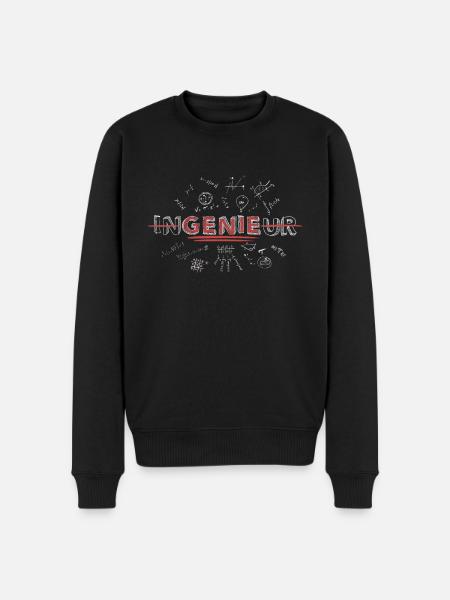 Engineer or genius? - Men's Premium Organic Jumper - black