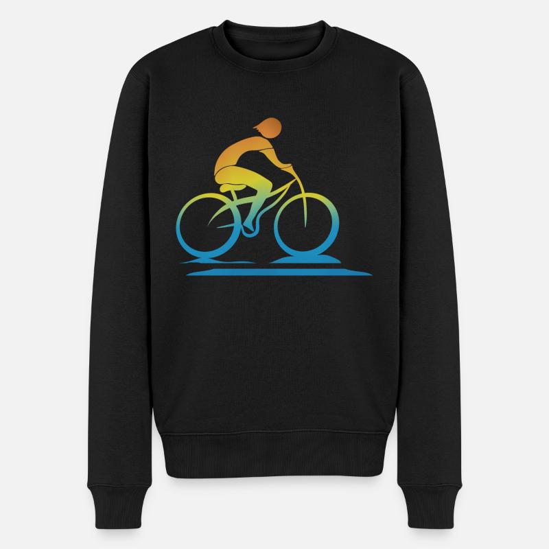 Radfahrer - Männer Premium Bio Pullover - Schwarz
