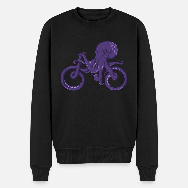 | de poulpe | vélo Cyclistes | Animal marin - Pull Premium bio Homme - noir