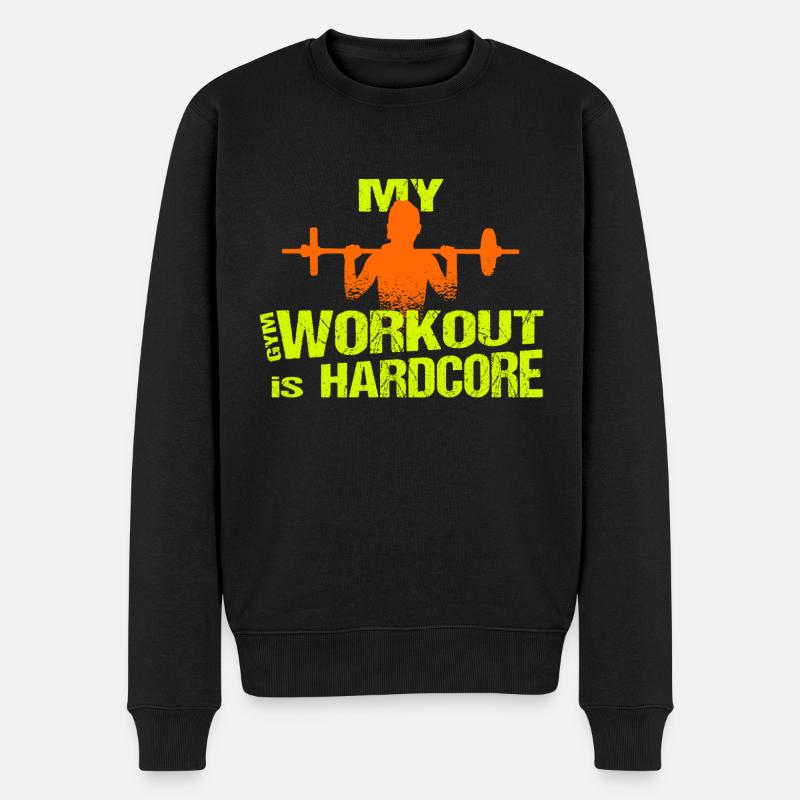 Gym Workout Femme Entraînement - Pull Premium bio Homme - noir
