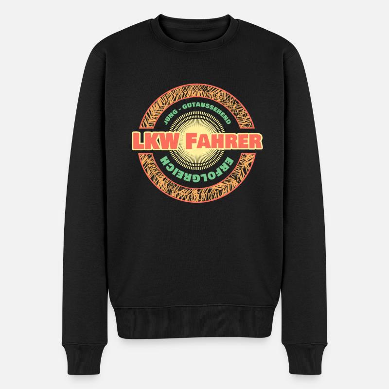 LKW Fahrer - Männer Premium Bio Pullover - Schwarz