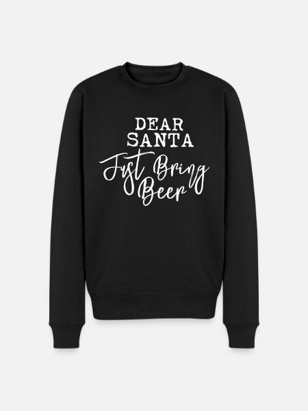 BEER SANTA - Männer Premium Bio Pullover - Schwarz