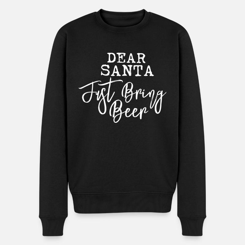 BEER SANTA - Männer Premium Bio Pullover - Schwarz
