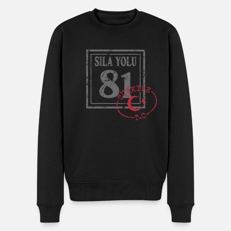 Düzce - Men's Premium Organic Jumper - black