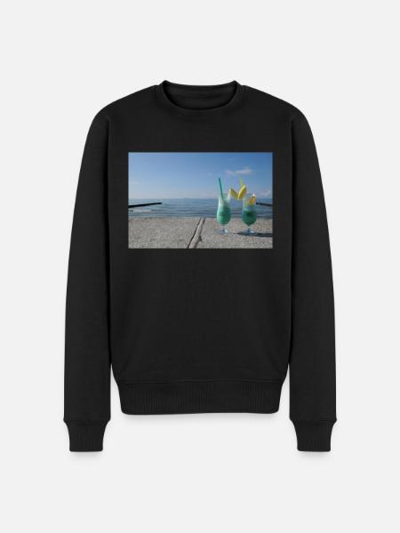 Cocktails on the beach - Men's Premium Organic Jumper - black