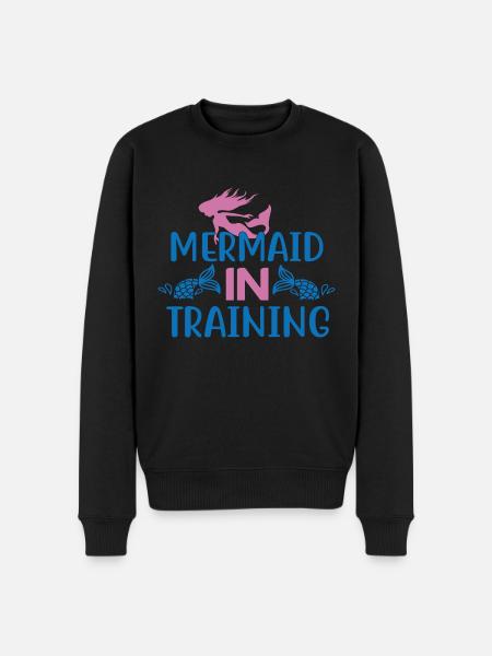 Mermaid In Training - Men's Premium Organic Jumper - black