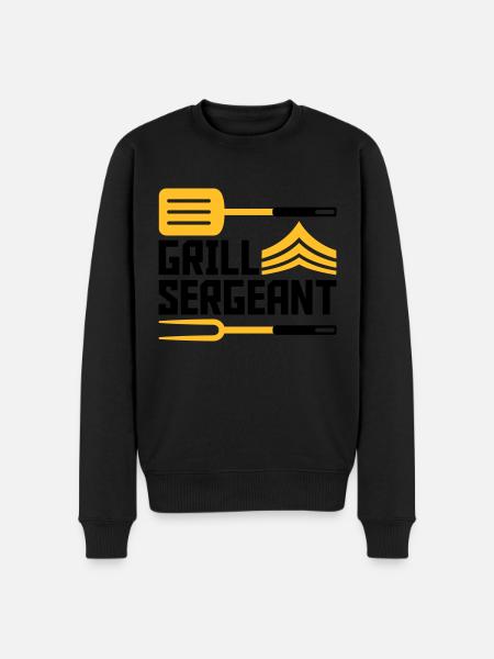 Grill Master Grill Sergeant BBQ - Men's Premium Organic Jumper - black