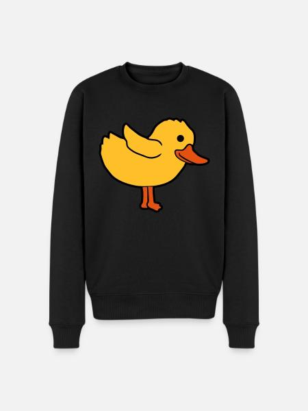 Cartoon duck cute chick - Men's Premium Organic Jumper - black
