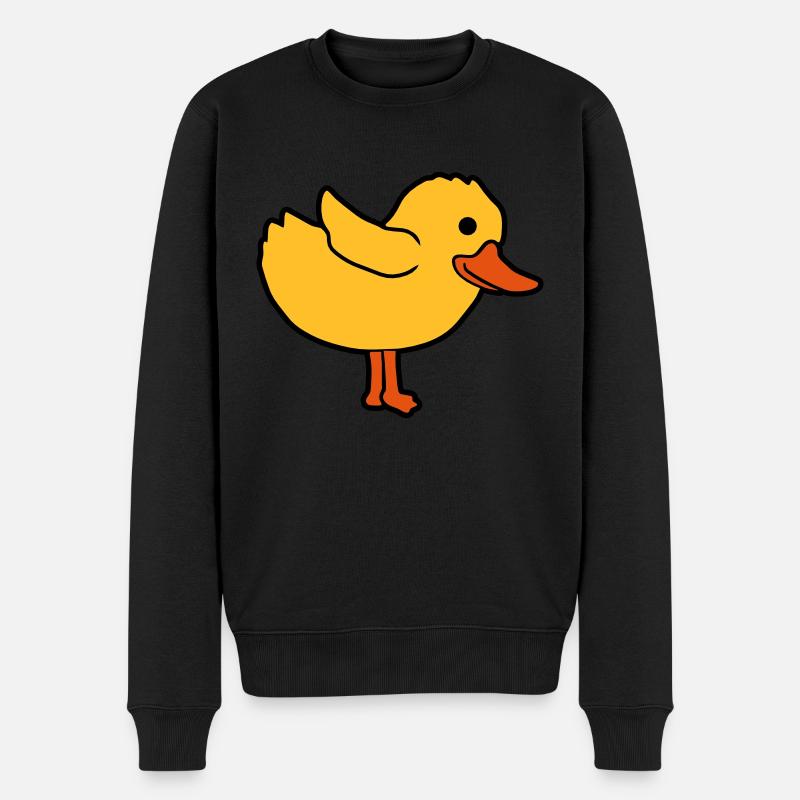 Dessin animé canard mignon poussin - Pull Premium bio Homme - noir
