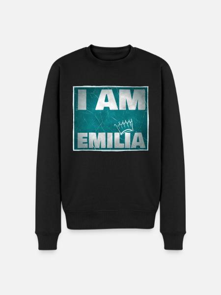 King Emilia Name - Men's Premium Organic Jumper - black