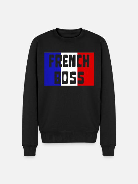 FRENCH BOSS - Pull Premium bio Homme - noir