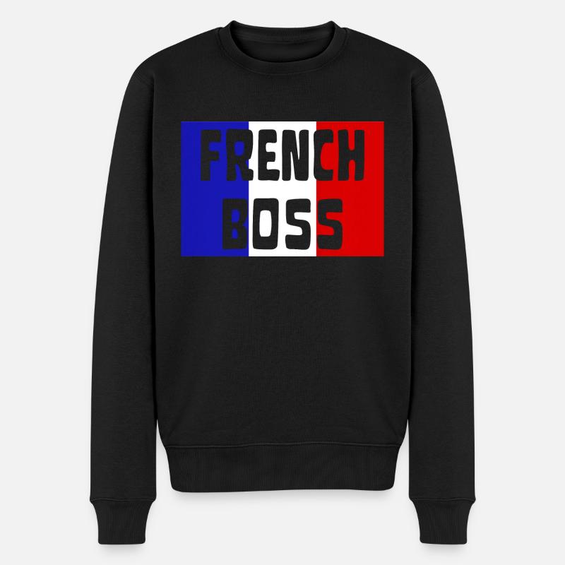 FRENCH BOSS - Pull Premium bio Homme - noir
