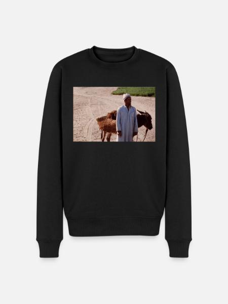 A man - Männer Premium Bio Pullover - Schwarz