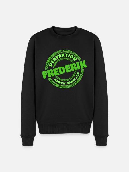 Perfektion Frederik - Männer Premium Bio Pullover - Schwarz