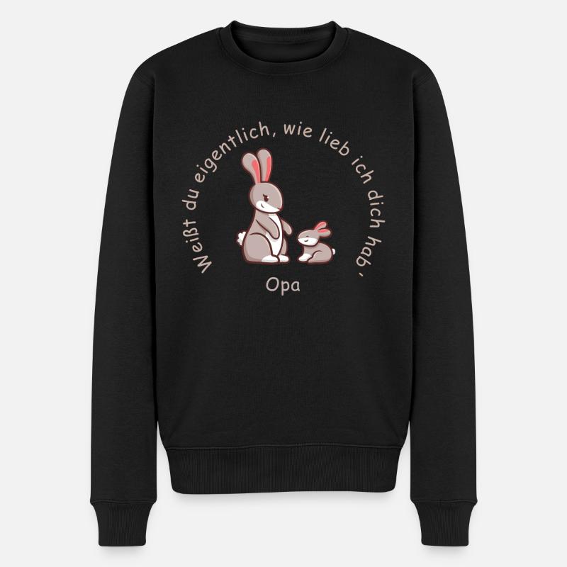 Opa, Großvater | lieb haben - Männer Premium Bio Pullover - Schwarz