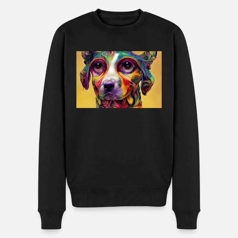 Chien psychédélique - Pull Premium bio Homme - noir