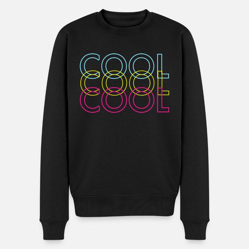 COOL - Männer Premium Bio Pullover - Schwarz