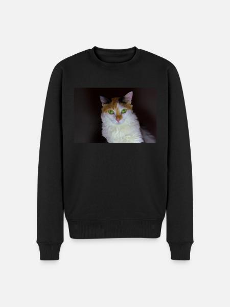 le chat au doux regard - Pull Premium bio Homme - noir