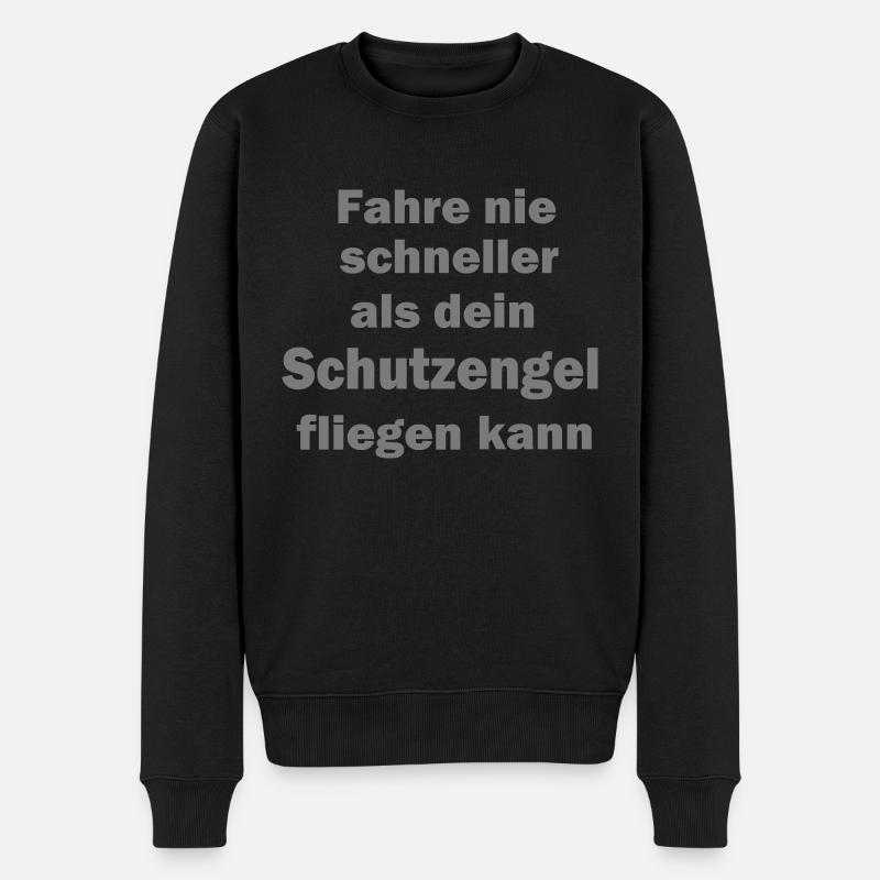 Fahre nie schneller als ... * Farbänderung möglich - Männer Premium Bio Pullover - Schwarz