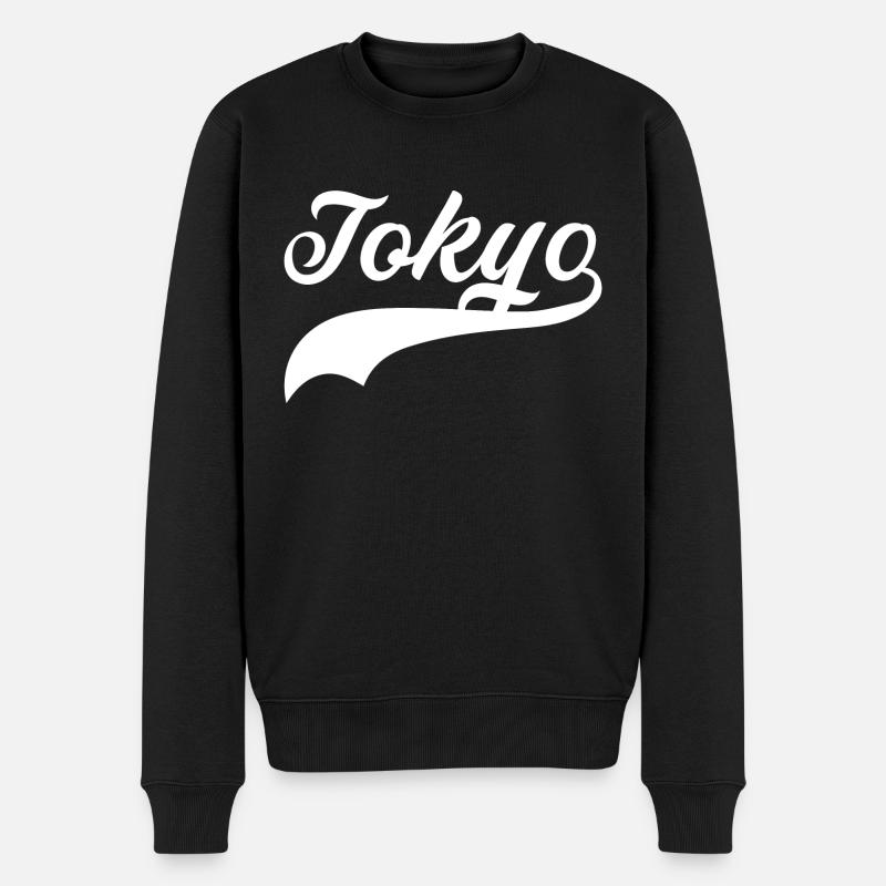 tokyo swoosh - Männer Premium Bio Pullover - Schwarz
