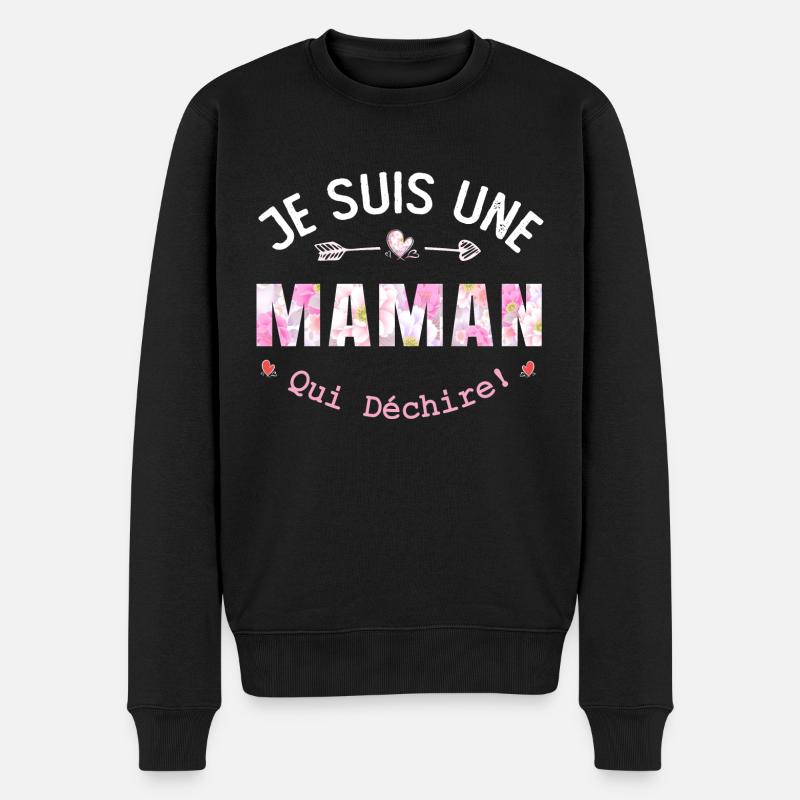 Je Suis Une Maman Qui Déchire - Pull Premium bio Homme - noir
