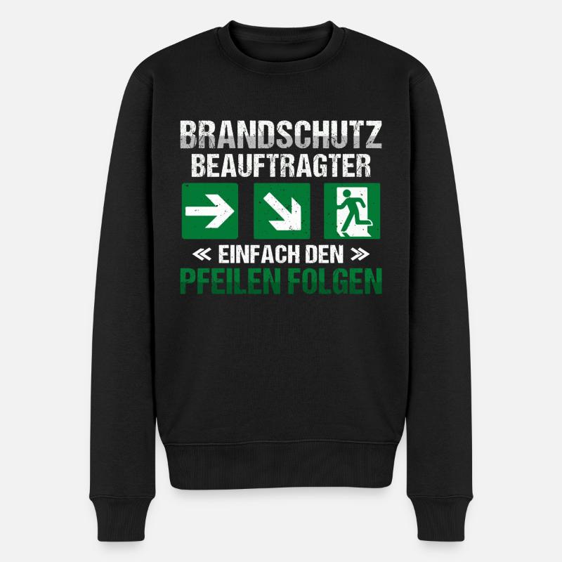 Brandschutzbeauftragter Brandschutz Pfeile - Männer Premium Bio Pullover - Schwarz