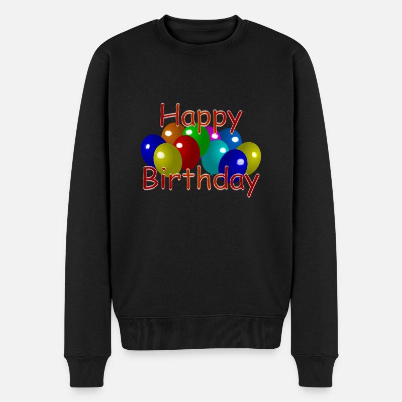 happy birthday - Männer Premium Bio Pullover - Schwarz