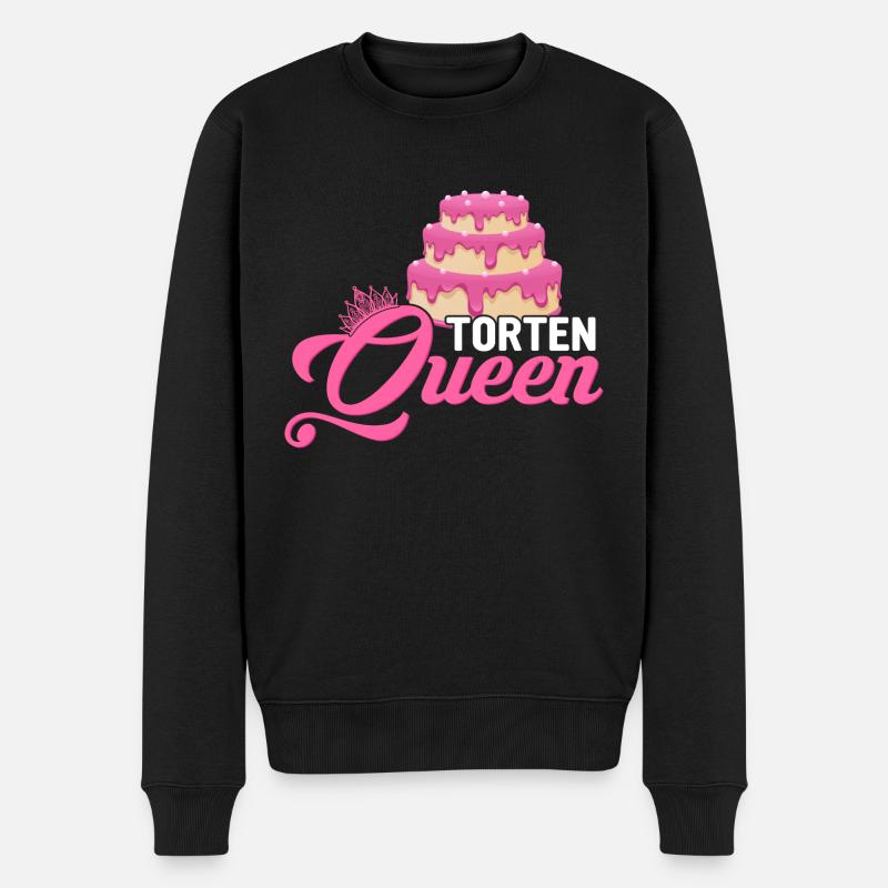 Torten Queen Konditor Torten Bäckerin - Männer Premium Bio Pullover - Schwarz