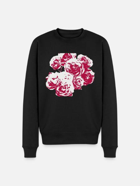 Roses shaded - Men's Premium Organic Jumper - black
