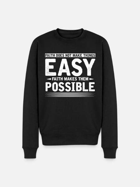 Motivation - Männer Premium Bio Pullover - Schwarz